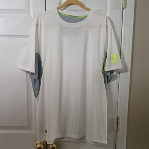 Under Armour loose combine training White and Gray Shirt Sz 2XL NWT